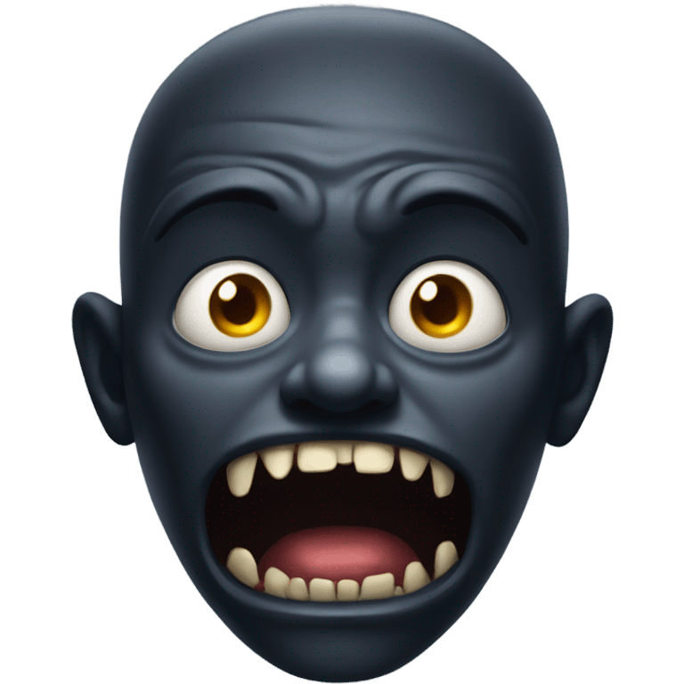 Horrified face dark gothic monster emoji