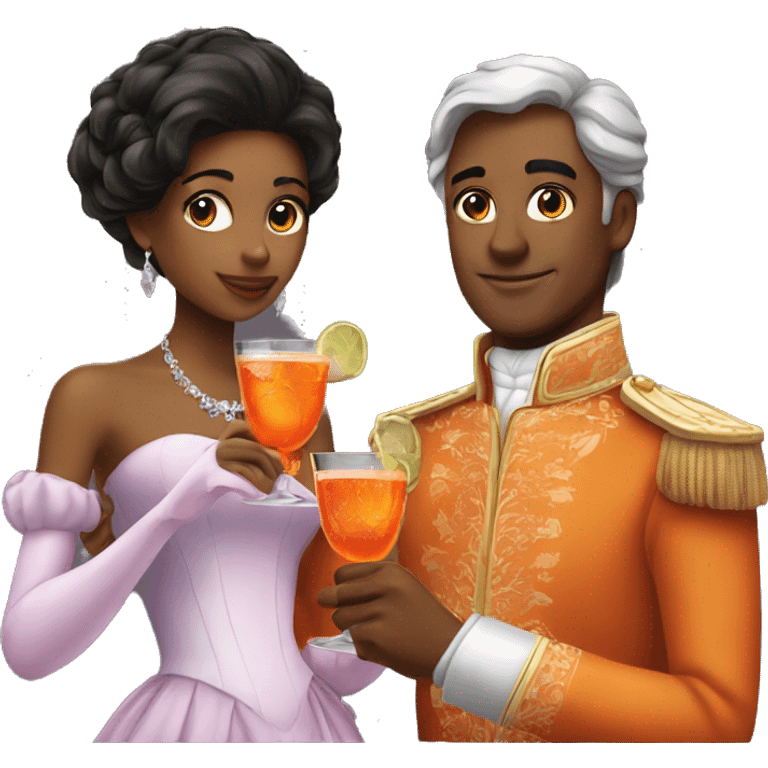 prince and princess drinking aperol emoji