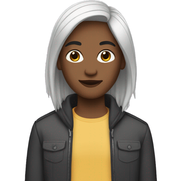 nonbinary person with straight hair emoji