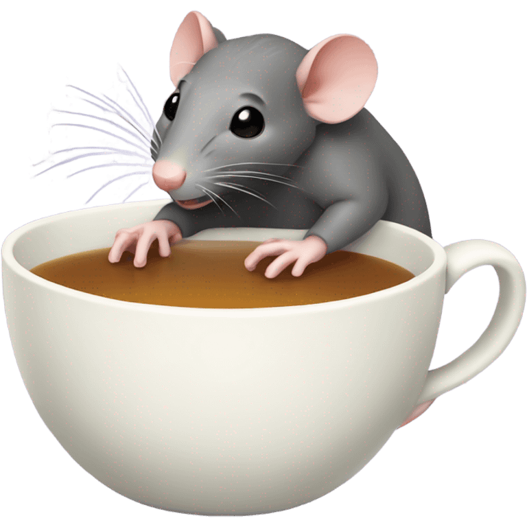 Rat drinking tea  emoji