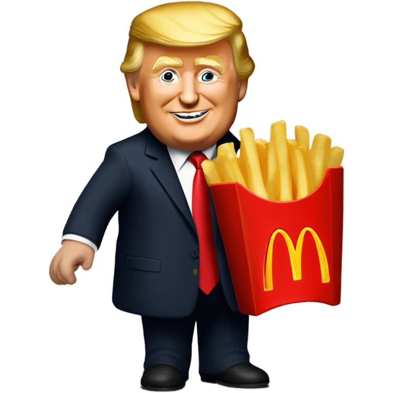 Trump holding McDonald’s French fries emoji