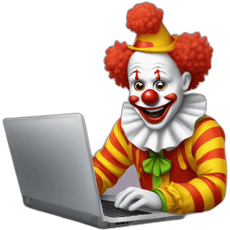 Clown with laptop emoji