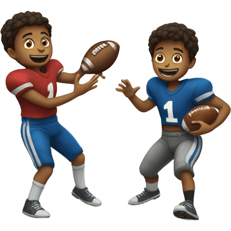 2 boys throwing a football emoji