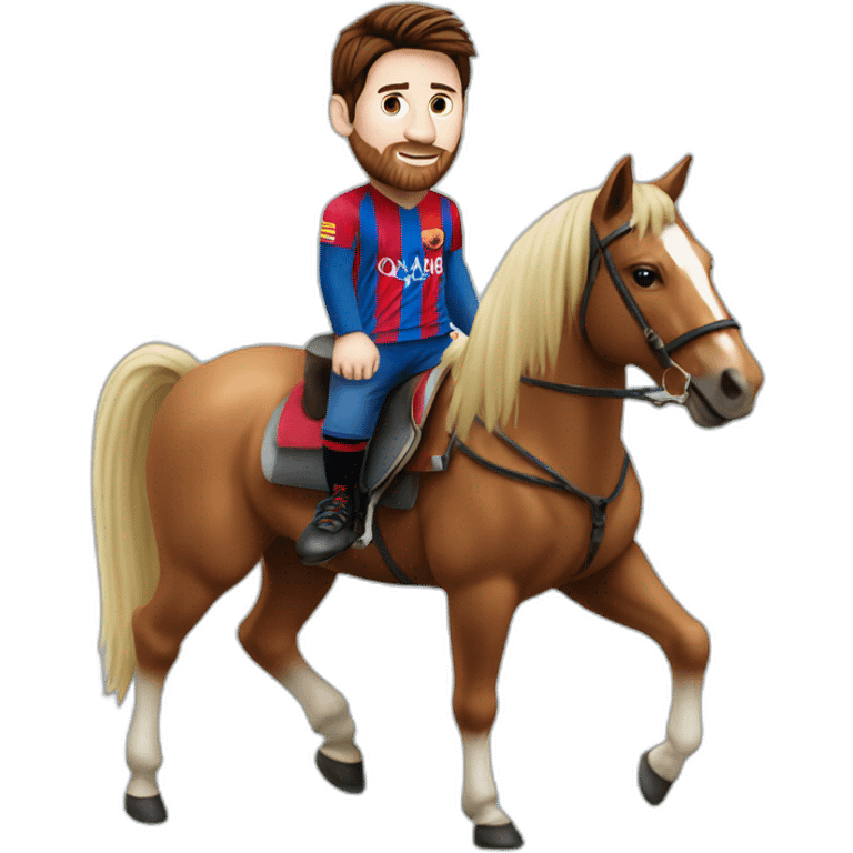 Messi sur un cheval  emoji