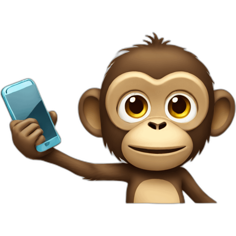 Monkey with a phone emoji