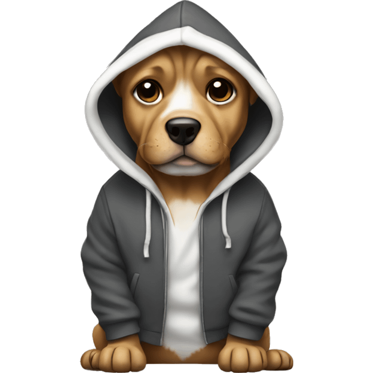 Dog wearing hoodie  emoji