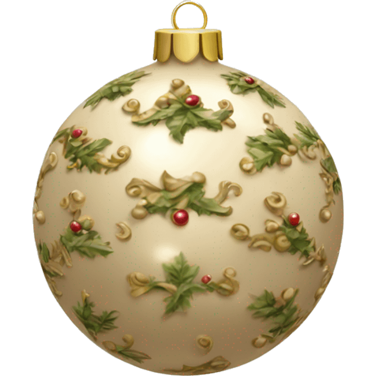 Christmas tree rococo beige  bauble emoji