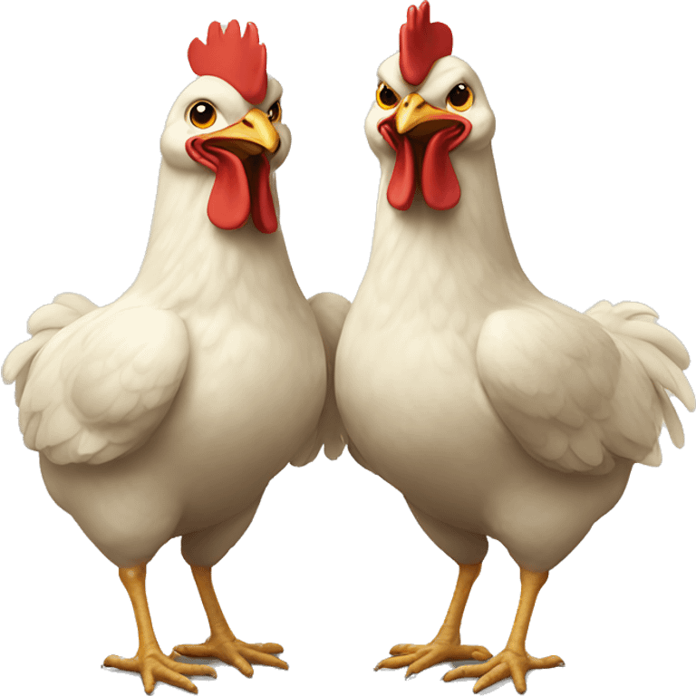 Two Chicken friends  emoji