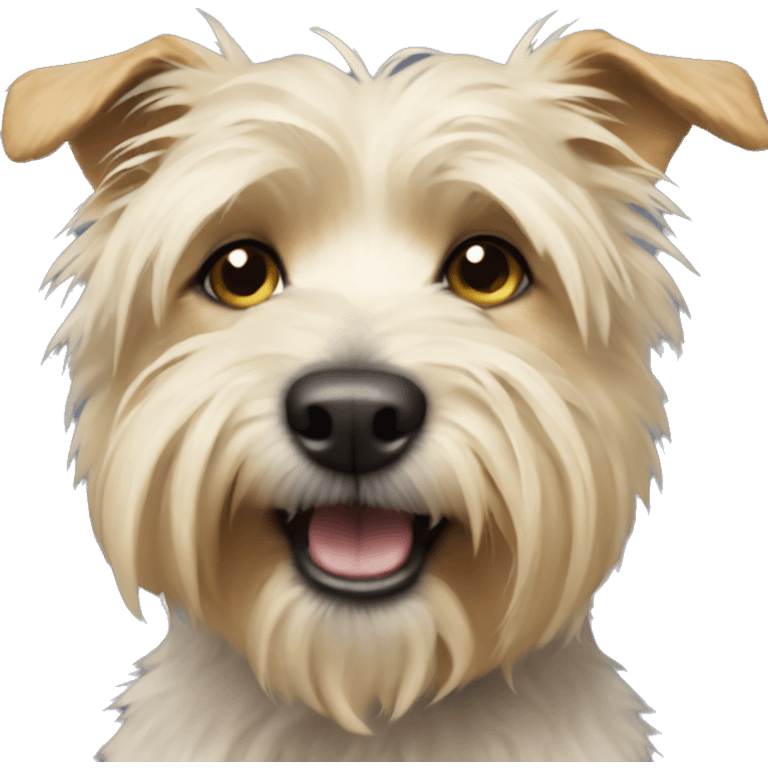 Scruffy blonde terrier dog emoji