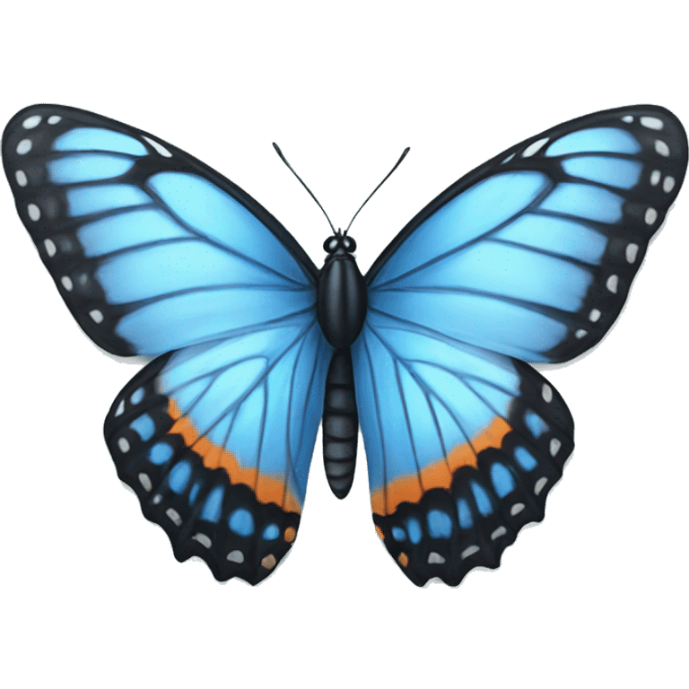 beautiful  blue monarch butterfly emoji