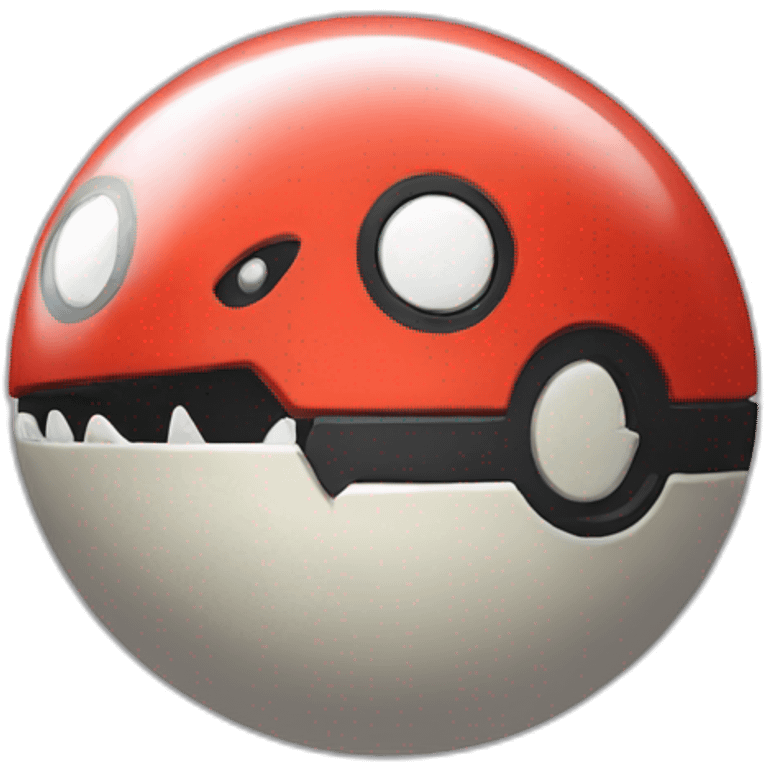 pokeball with a dino logo emoji