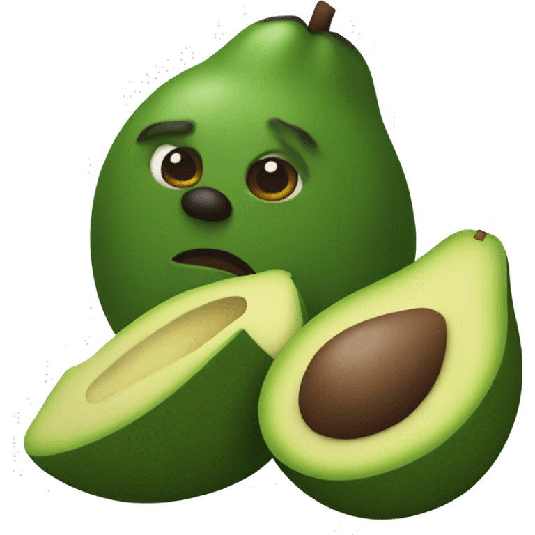 Aguacate asustado emoji