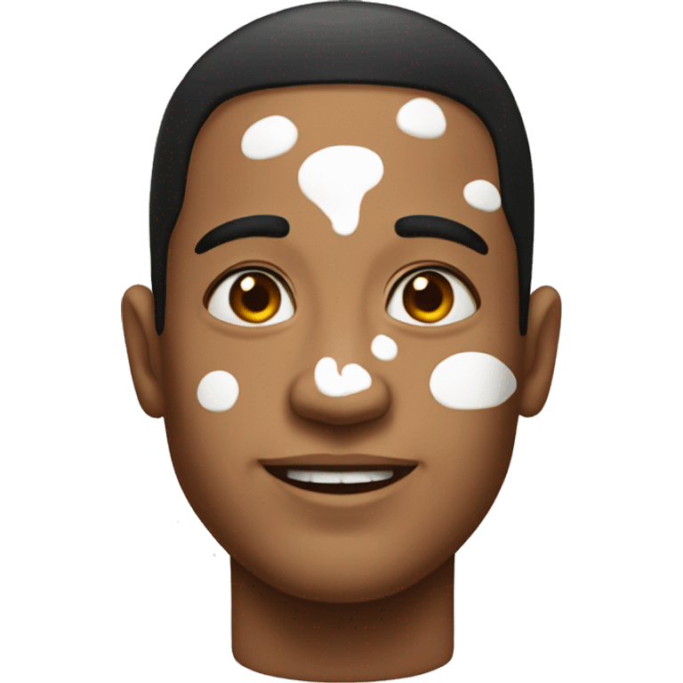 Man with vitiligo skin condition emoji