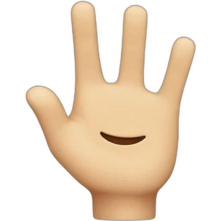 Big finger smile for your friends emoji