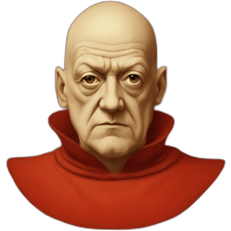 aleister crowley CON FONDO ROJO emoji