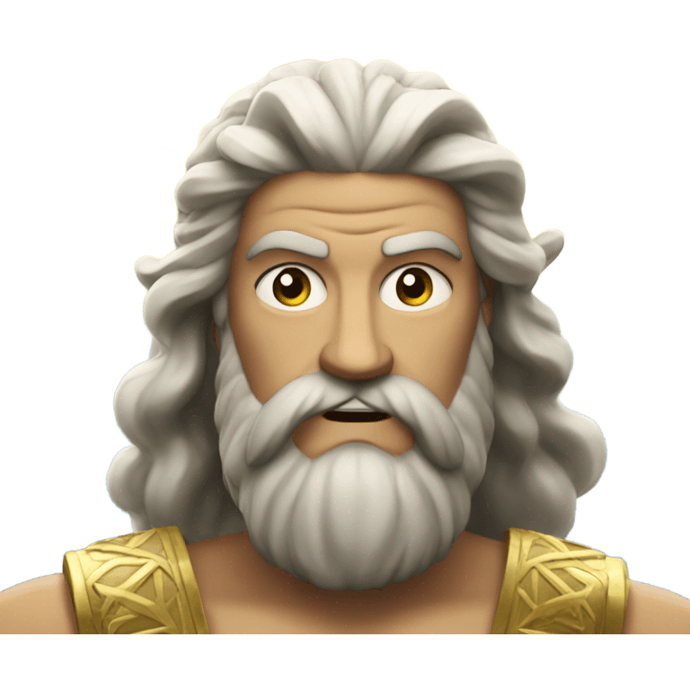 Zeus holding a lightning bold emoji