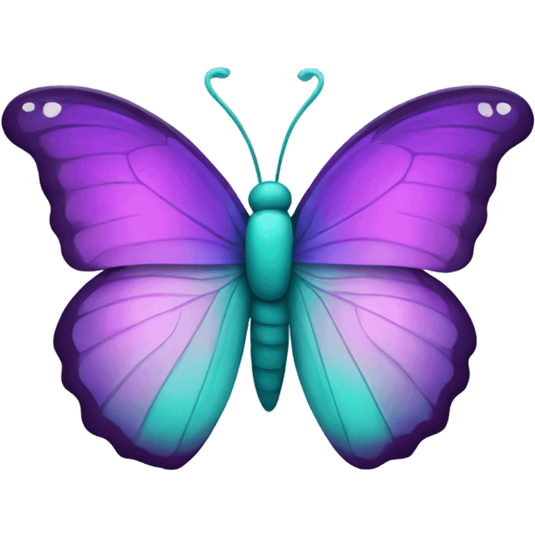 Large butterfly with turquoise and purple wings  emoji