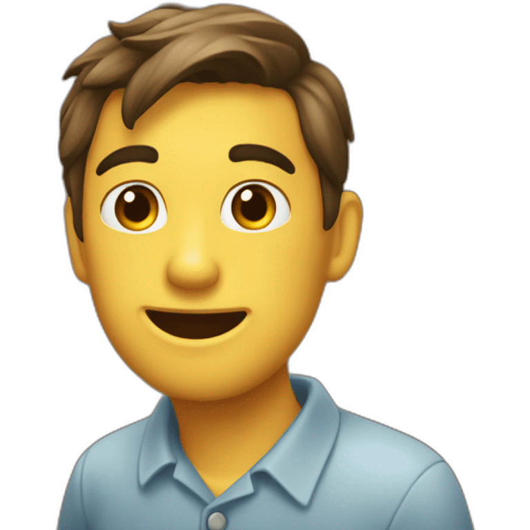 Un chico le dice un secreto a otro emoji