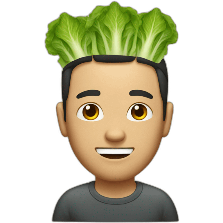 man with letuce on the head emoji