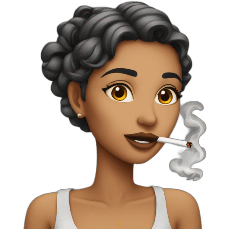 Smoking hot girl emoji