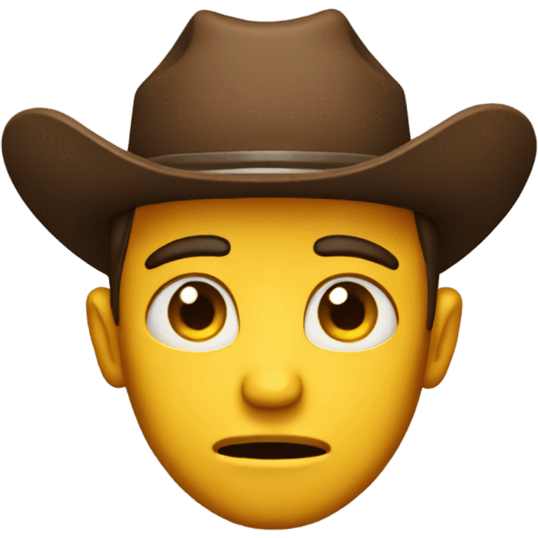 sad cowboy face emoji