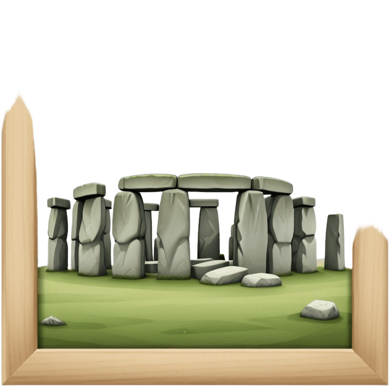 Stonehenge Landmark Emoji – Showing the prehistoric stone circle with a natural sky backdrop. emoji