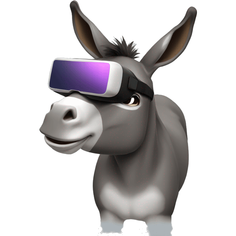 Donkey with vr emoji