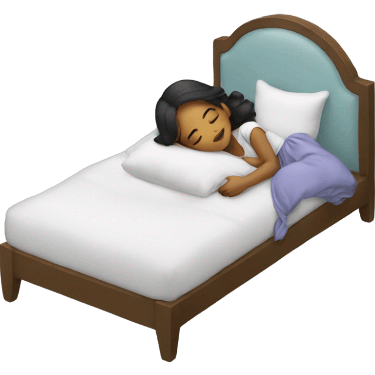 Girl sleeping on a pillow emoji