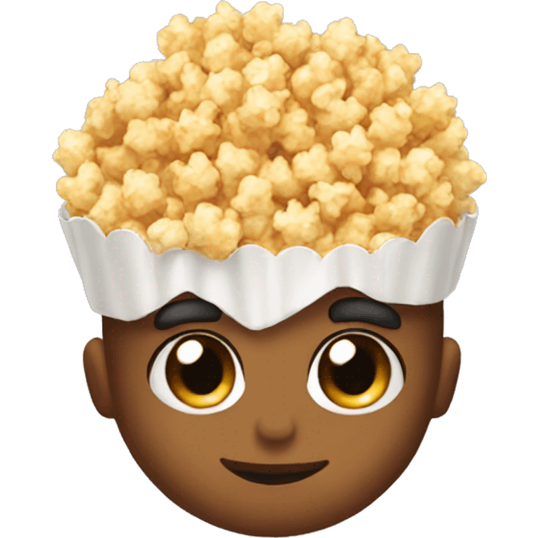 pop corn hair emoji