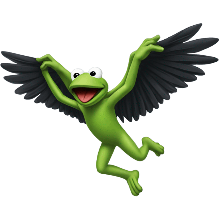 Philadelphia Eagle attacking Kermit the frog emoji