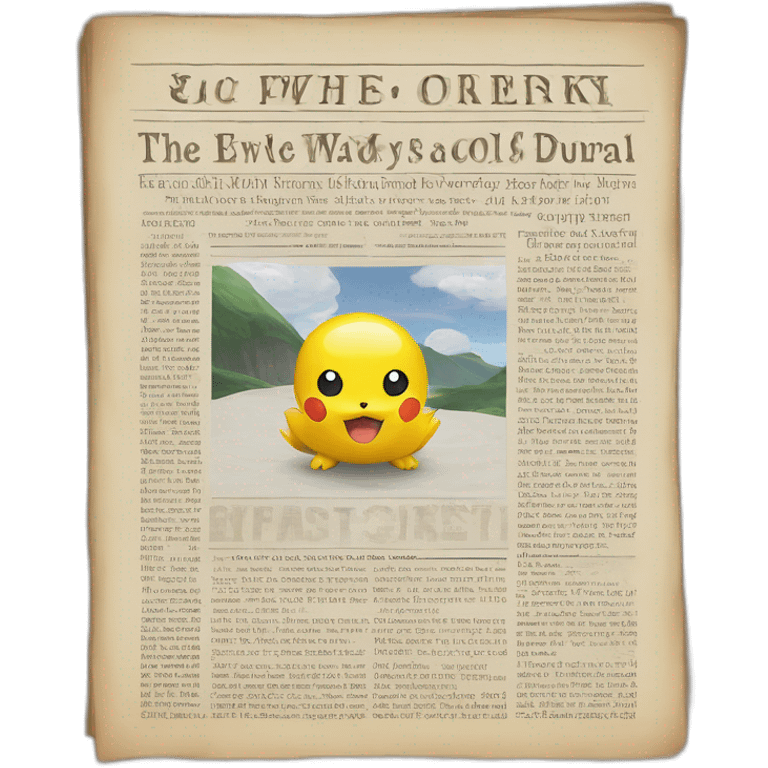 news newspaper document pokemon journal book magic future emoji