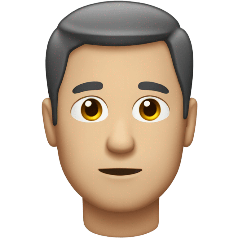 Middle aged man with dark short hair with his eyes closed emoji