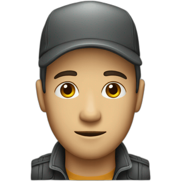 human with trucker head emoji