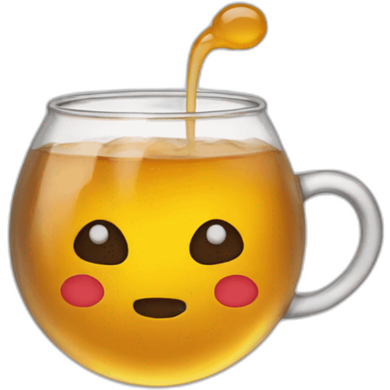 Chat bubble spilling tea emoji