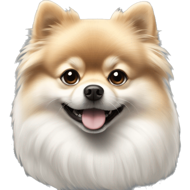 Pomeranian black and white  emoji