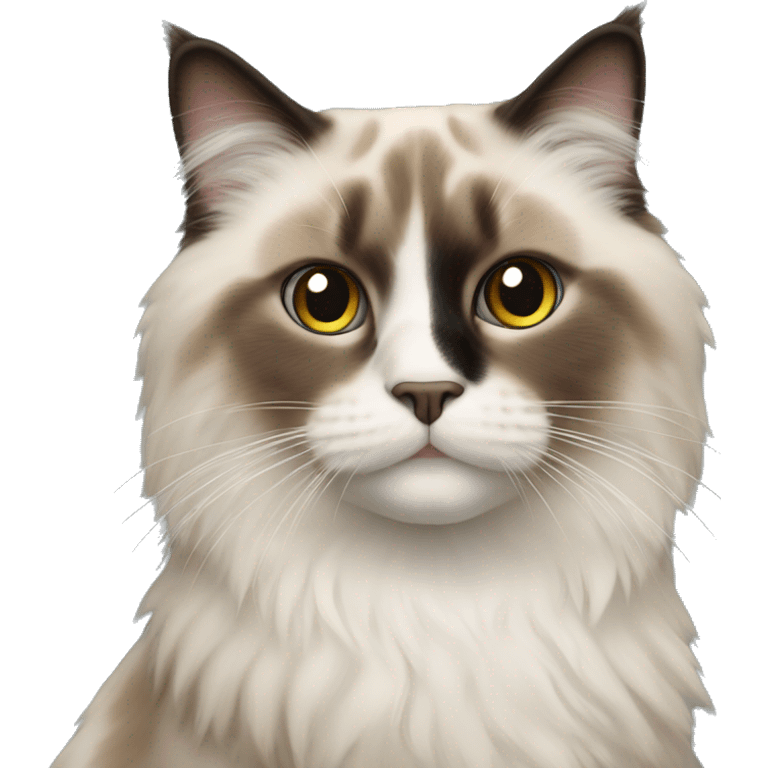 Realistic ragdoll cat  emoji