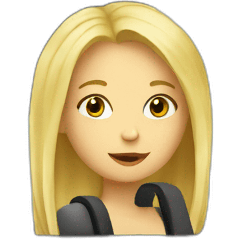 Fille blonde dans voiture emoji