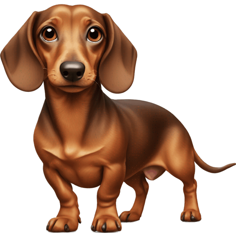 Dachshund blowing a kiss emoji