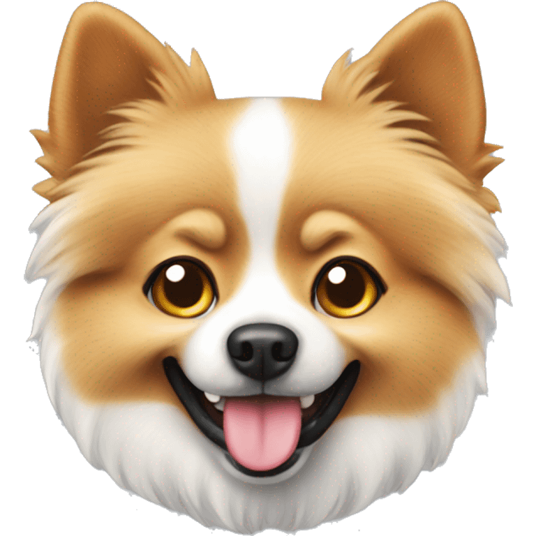 funny dog spitz emoji