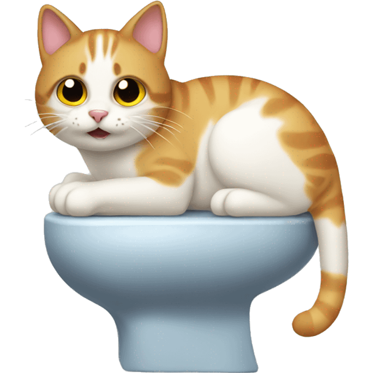 cat taking a poo emoji