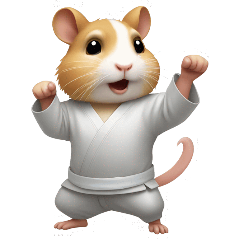 Hamster doing a karate chop emoji