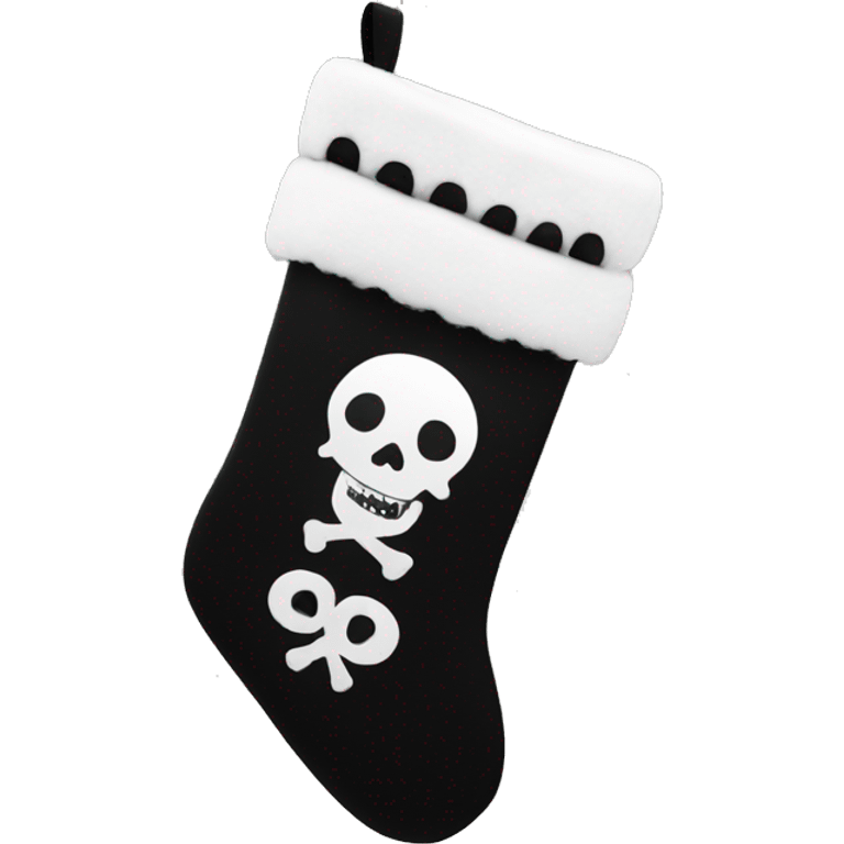 skull stocking black  emoji