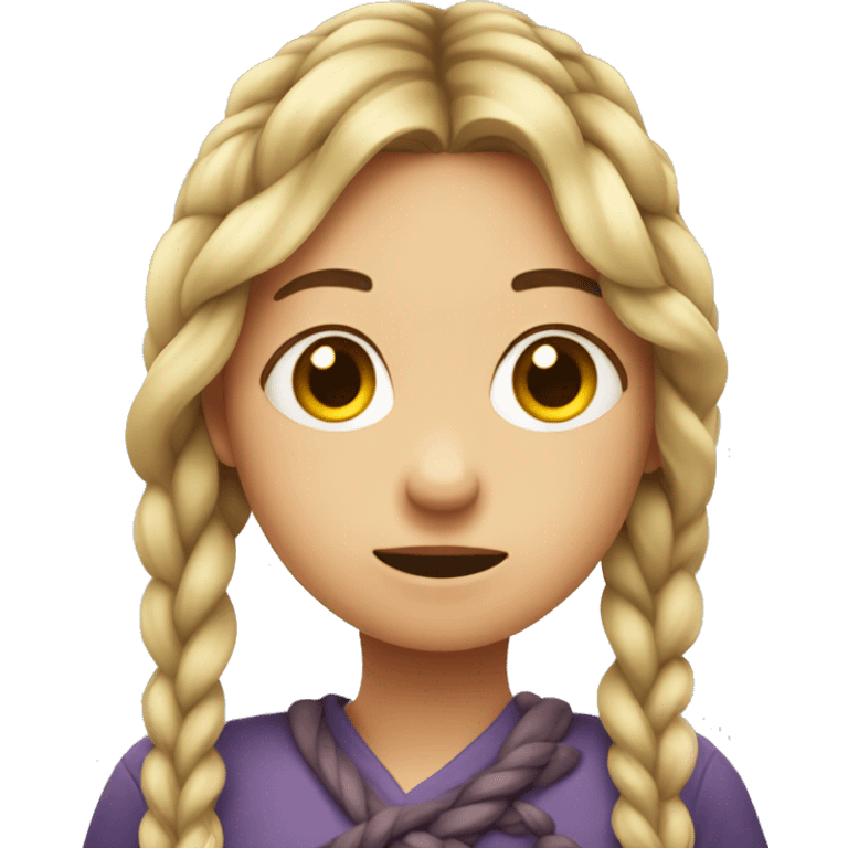 Smelly girl with long braid emoji