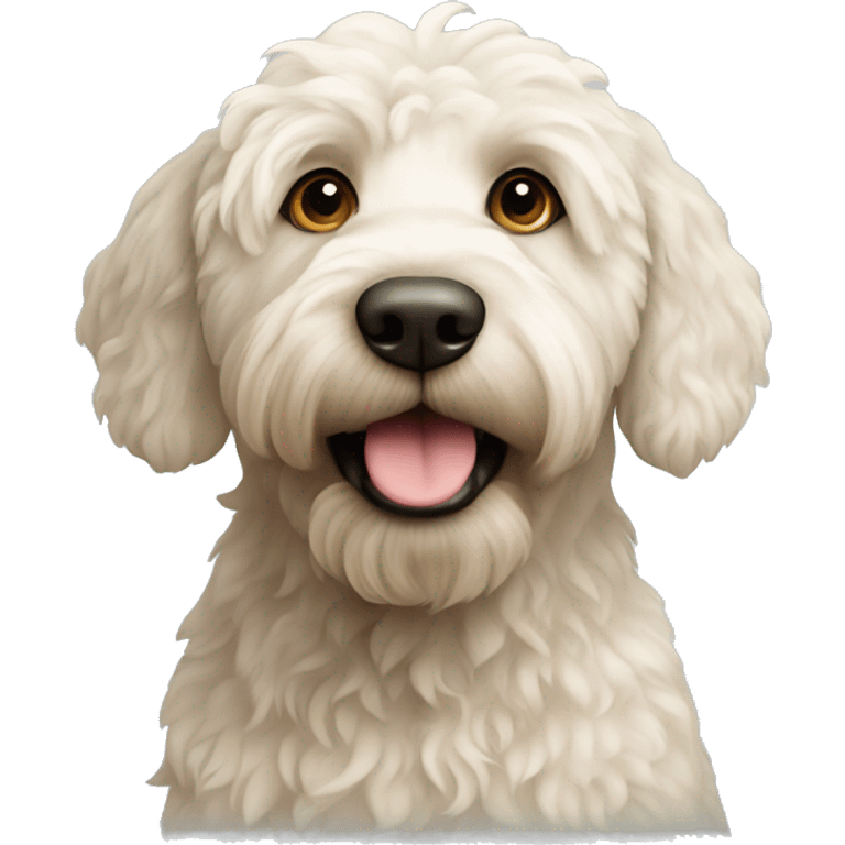 Labradoodle white  emoji