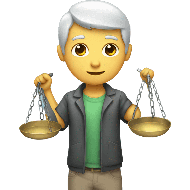 a person holding scales  emoji