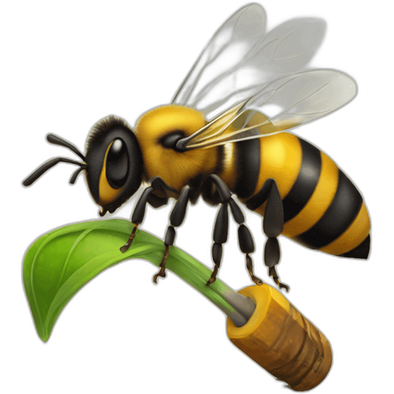 ABEJA CON MARTILLO DE JUEZ emoji