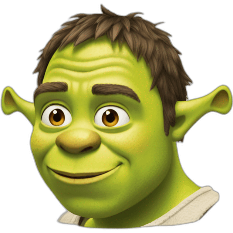 Shrek with luffy's hear cut emoji