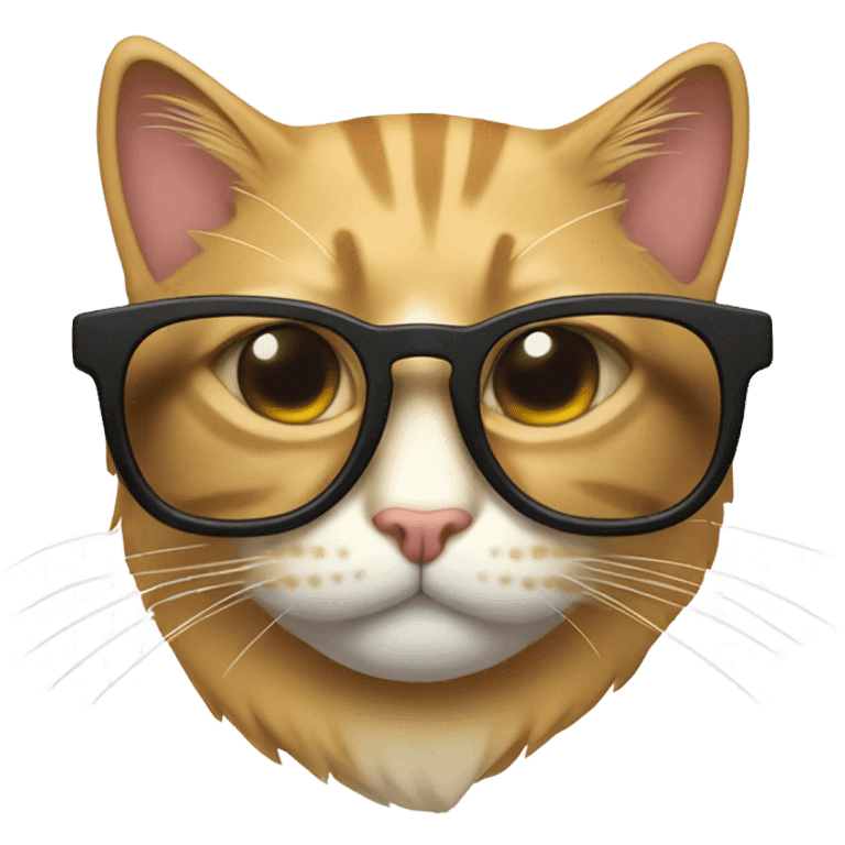 gato con lentes  emoji