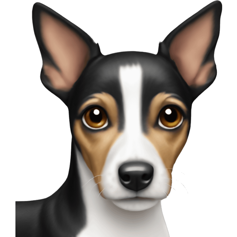 Black and white toy fox terrier emoji