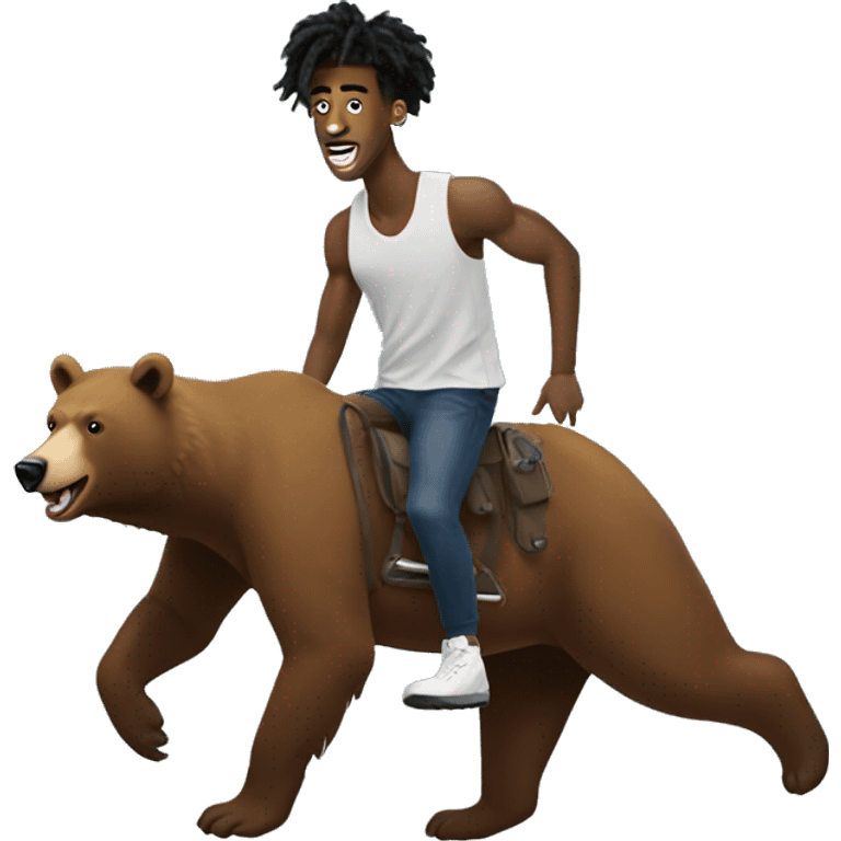 Ja morant on riding a grizzly bear emoji